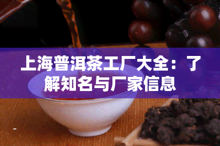 上海普洱茶工厂大全：了解知名与厂家信息