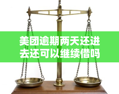 美团逾期两天还进去还可以继续借吗，美团借款逾期两天还款后，能否再次申请借款？