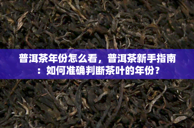 普洱茶年份怎么看，普洱茶新手指南：如何准确判断茶叶的年份？