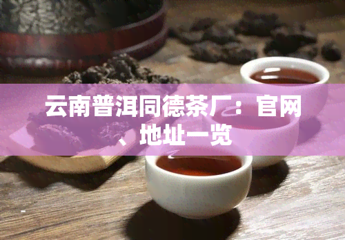 云南普洱同德茶厂：官网、地址一览