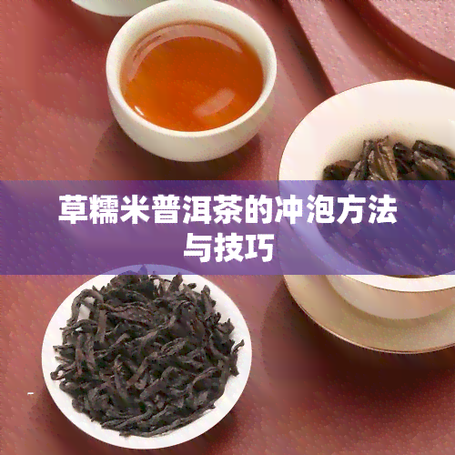 草糯米普洱茶的冲泡方法与技巧