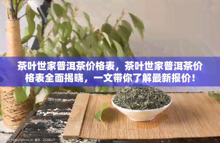 茶叶世家普洱茶价格表，茶叶世家普洱茶价格表全面揭晓，一文带你了解最新报价！