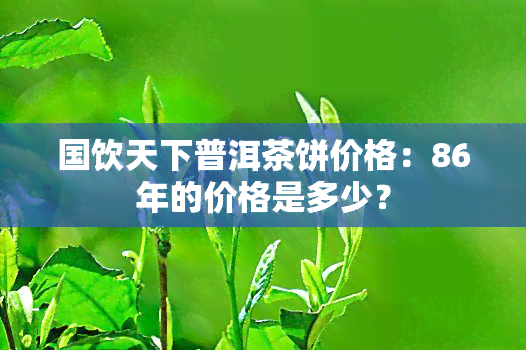 国饮天下普洱茶饼价格：86年的价格是多少？