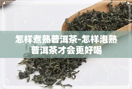 怎样煮熟普洱茶-怎样泡熟普洱茶才会更好喝