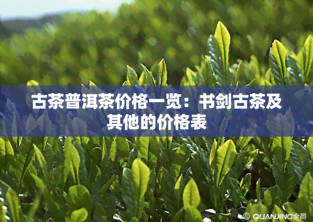 古茶普洱茶价格一览：书剑古茶及其他的价格表