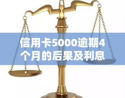 信用卡5000逾期4个月的后果及利息计算