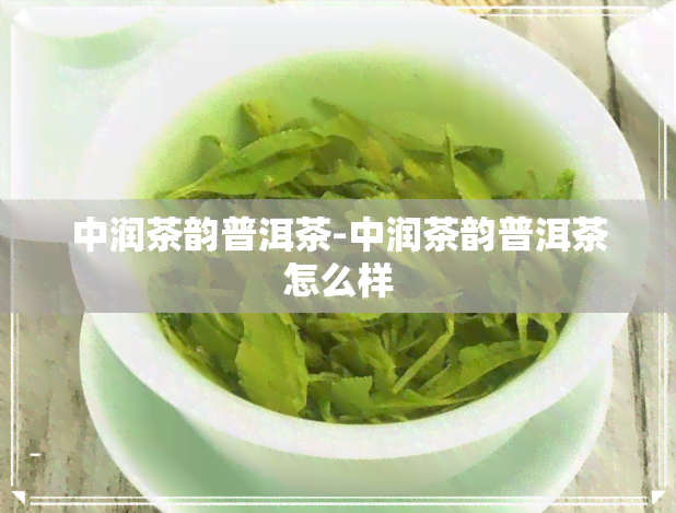 中润茶韵普洱茶-中润茶韵普洱茶怎么样