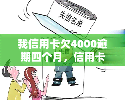 我信用卡欠4000逾期四个月，信用卡逾期四个月，欠款达4000元