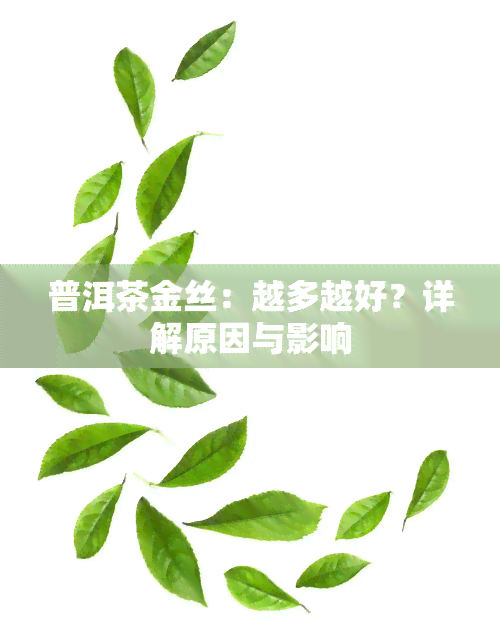 普洱茶金丝：越多越好？详解原因与影响