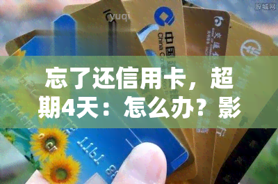 忘了还信用卡，超期4天：怎么办？影响有多大？