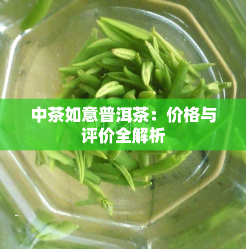 中茶如意普洱茶：价格与评价全解析