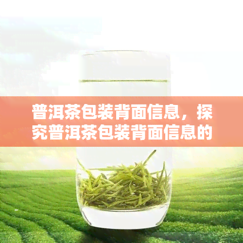 普洱茶包装背面信息，探究普洱茶包装背面信息的重要性与价值