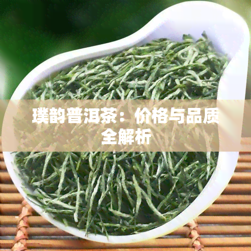 璞韵普洱茶：价格与品质全解析