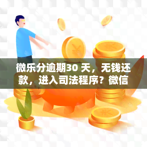 微乐分逾期30 天，无钱还款，进入司法程序？微信会封停吗？求解！