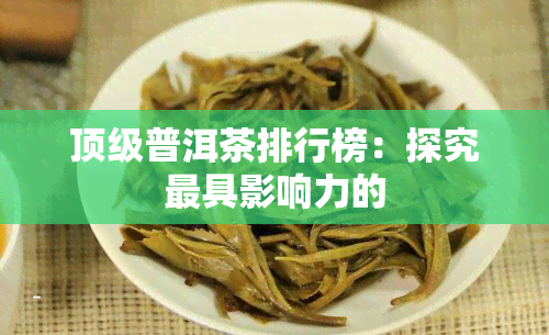 顶级普洱茶排行榜：探究更具影响力的