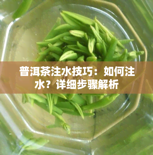 普洱茶注水技巧：如何注水？详细步骤解析