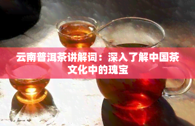 云南普洱茶讲解词：深入了解中国茶文化中的瑰宝