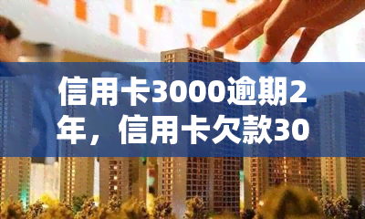 信用卡3000逾期2年，信用卡欠款3000元逾期两年，该如何处理？