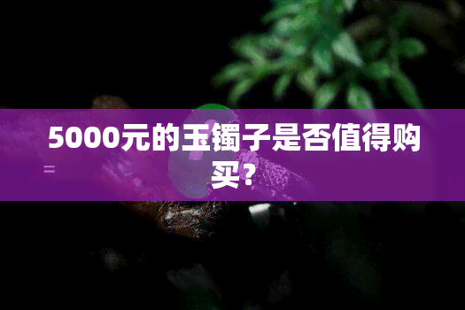 5000元的玉镯子是否值得购买？