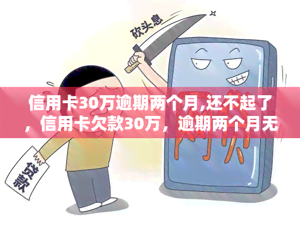 信用卡30万逾期两个月,还不起了，信用卡欠款30万，逾期两个月无力偿还，该怎么办？