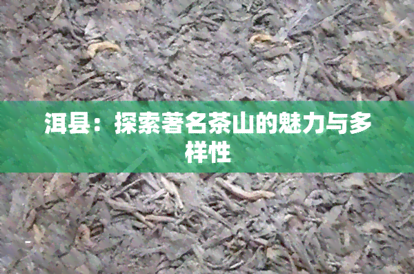 洱县：探索著名茶山的魅力与多样性