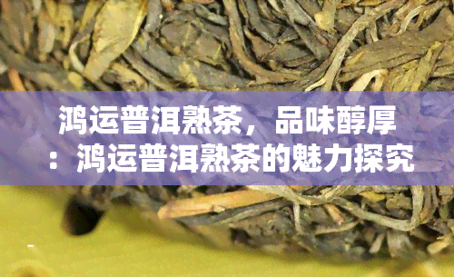 鸿运普洱熟茶，品味醇厚：鸿运普洱熟茶的魅力探究