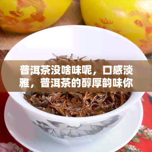 普洱茶没啥味呢，口感淡雅，普洱茶的醇厚韵味你感受到了吗？