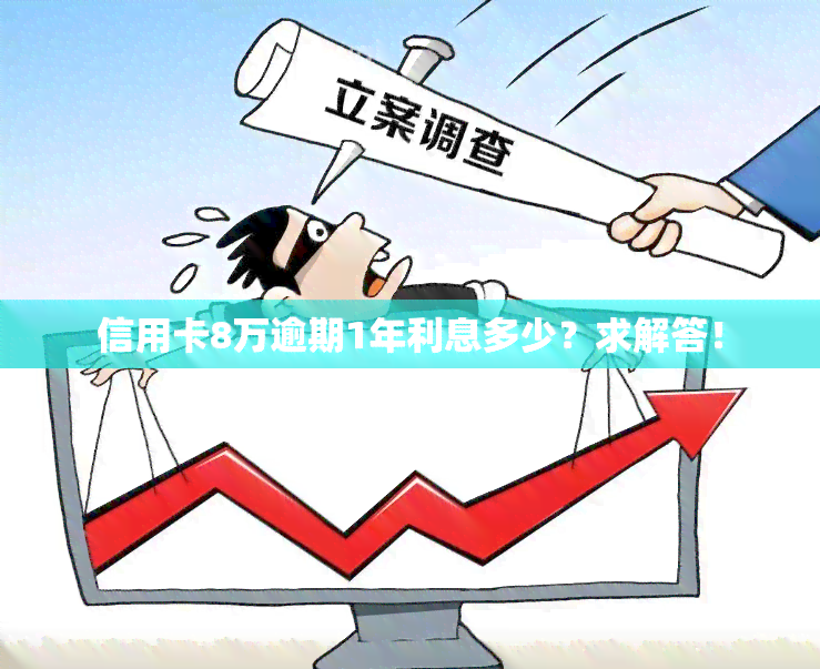 信用卡8万逾期1年利息多少？求解答！