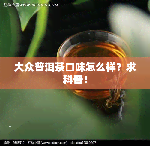 大众普洱茶口味怎么样？求科普！