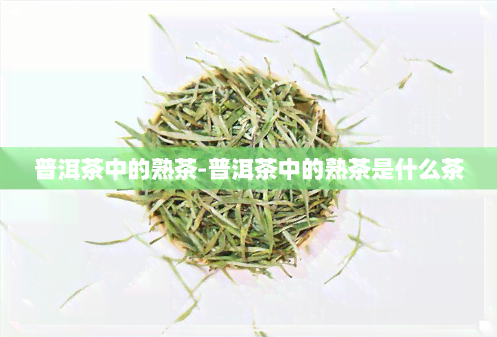 普洱茶中的熟茶-普洱茶中的熟茶是什么茶