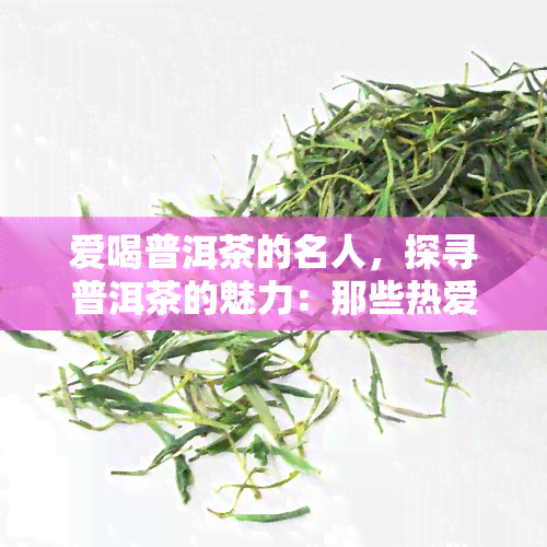 爱喝普洱茶的名人，探寻普洱茶的魅力：那些热爱普洱茶的名人