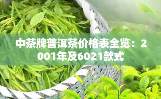 中茶牌普洱茶价格表全览：2001年及6021款式