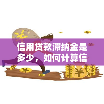 信用贷款滞纳金是多少，如何计算信用贷款的滞纳金？