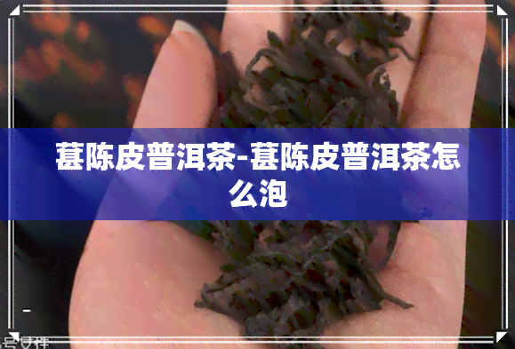 葚陈皮普洱茶-葚陈皮普洱茶怎么泡