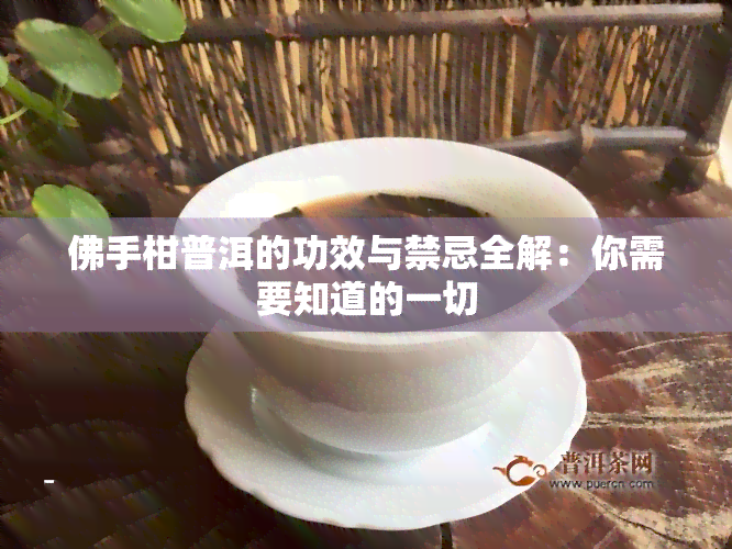 佛手柑普洱的功效与禁忌全解：你需要知道的一切