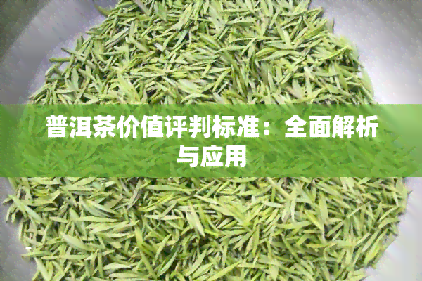 普洱茶价值评判标准：全面解析与应用