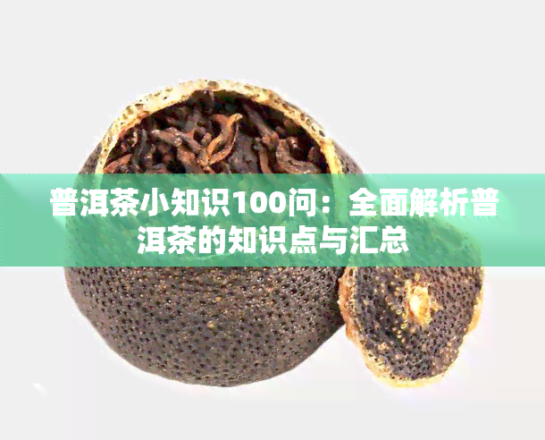 普洱茶小知识100问：全面解析普洱茶的知识点与汇总