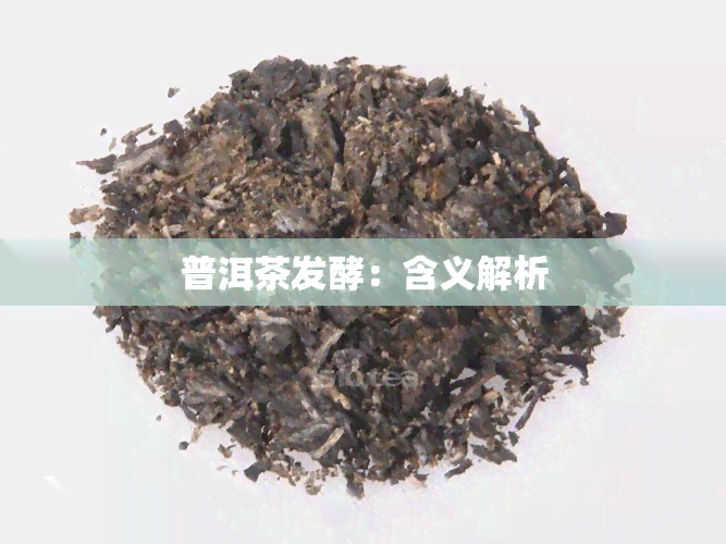 普洱茶发酵：含义解析