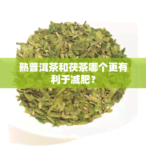 熟普洱茶和茯茶哪个更有利于减肥？