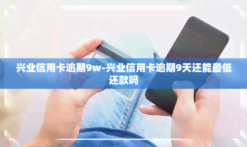 兴业信用卡逾期9w-兴业信用卡逾期9天还能更低还款吗