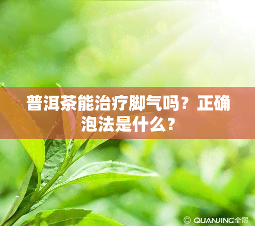 普洱茶能治疗脚气吗？正确泡法是什么？