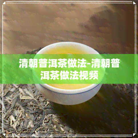 清朝普洱茶做法-清朝普洱茶做法视频