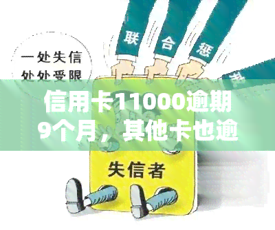 信用卡11000逾期9个月，其他卡也逾期，总金额超过28000