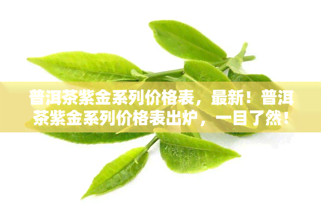 普洱茶紫金系列价格表，最新！普洱茶紫金系列价格表出炉，一目了然！