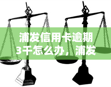 浦发信用卡逾期3千怎么办，浦发信用卡逾期三千，应该如何处理？