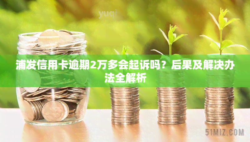 浦发信用卡逾期2万多会起诉吗？后果及解决办法全解析