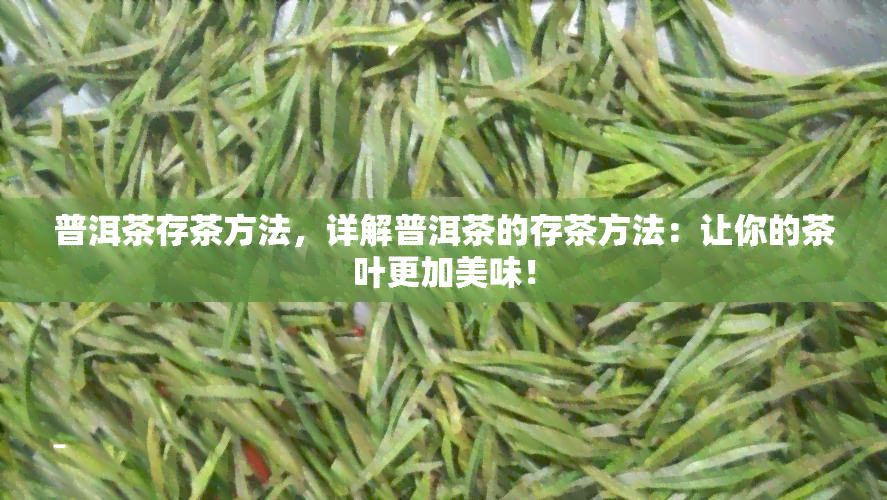 普洱茶存茶方法，详解普洱茶的存茶方法：让你的茶叶更加美味！