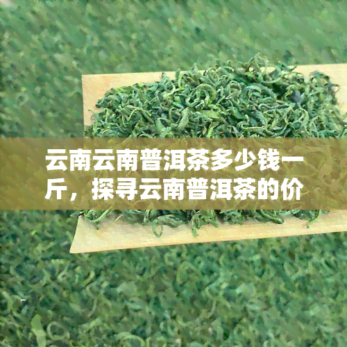 云南云南普洱茶多少钱一斤，探寻云南普洱茶的价格：一斤需要多少钱？