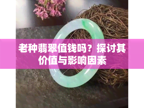 老种翡翠值钱吗？探讨其价值与影响因素