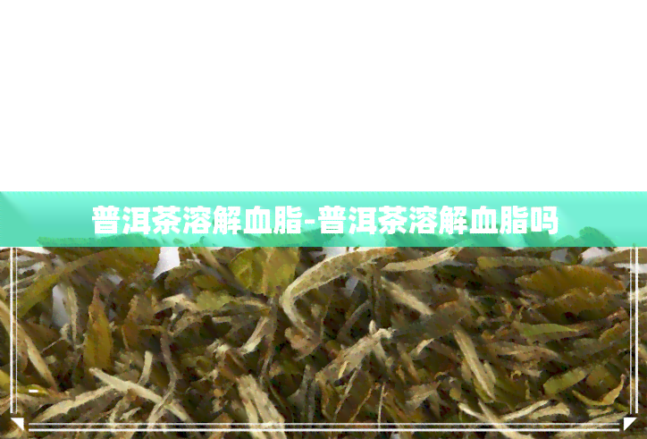 普洱茶溶解血脂-普洱茶溶解血脂吗